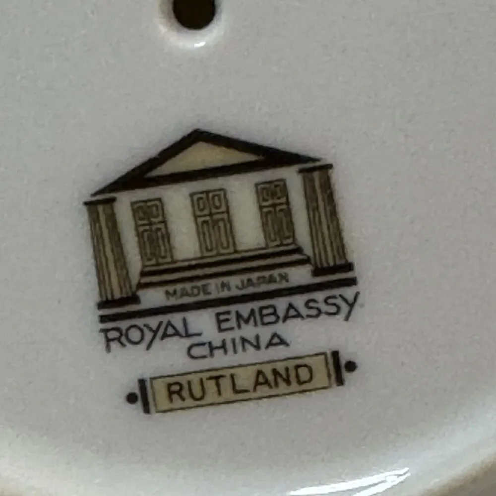 Royal Embassy China Gravy Boat Attached Under Plate‎ RUTLAND Japan